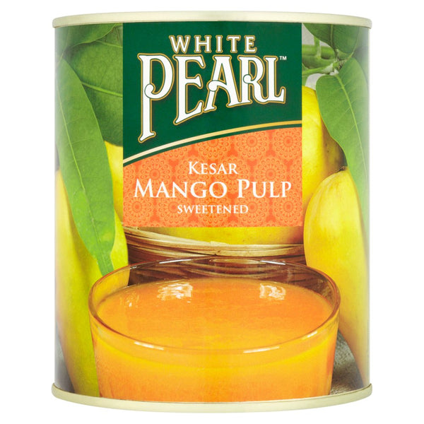 White Pearl Kesar Mango Pulp Sweetened 850g (Pack of 6)