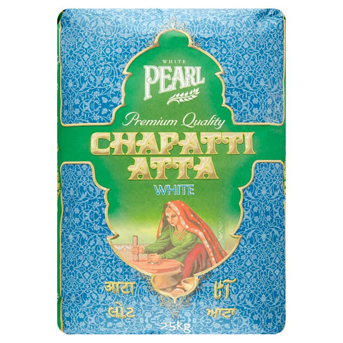 White Pearl Premium Quality Chapatti Atta White 25kg (Pack of 1)