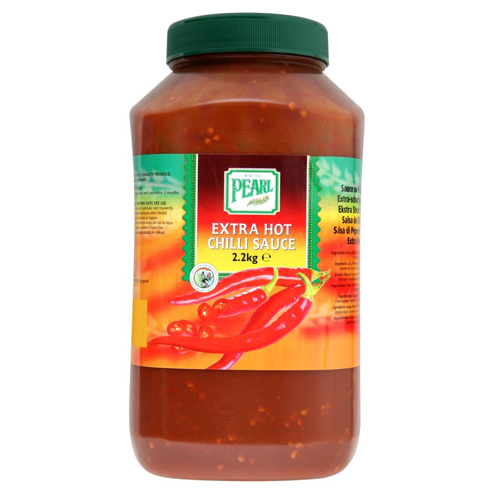 White Pearl Extra Hot Chilli Sauce 2.2kg (Pack of 1)
