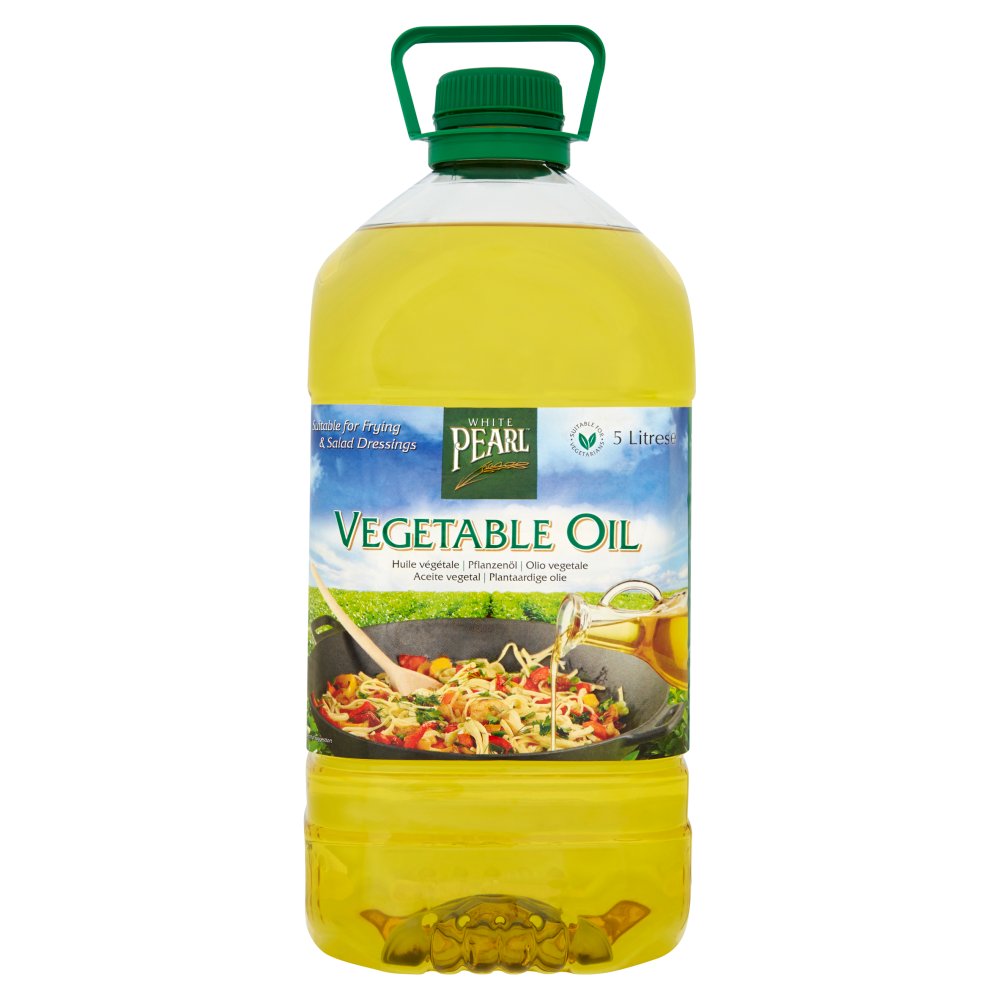 White Pearl Vegetable Oil 5 Litres (Pack of 3)