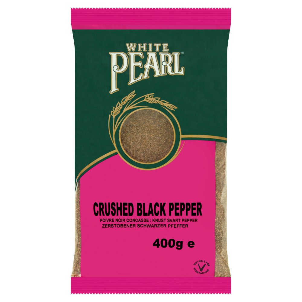 White Pearl Crushed Black Pepper 400g (Pack of 10)