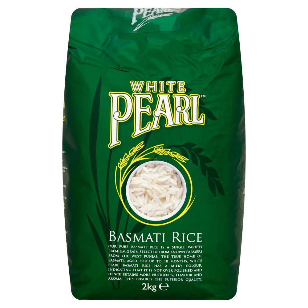 White Pearl Basmati Rice 2kg (Pack of 4)