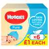 Huggies® Pure Baby Wipes PMP - 10 Pack (56 Wipes/Pack, 336 Wipes Total)