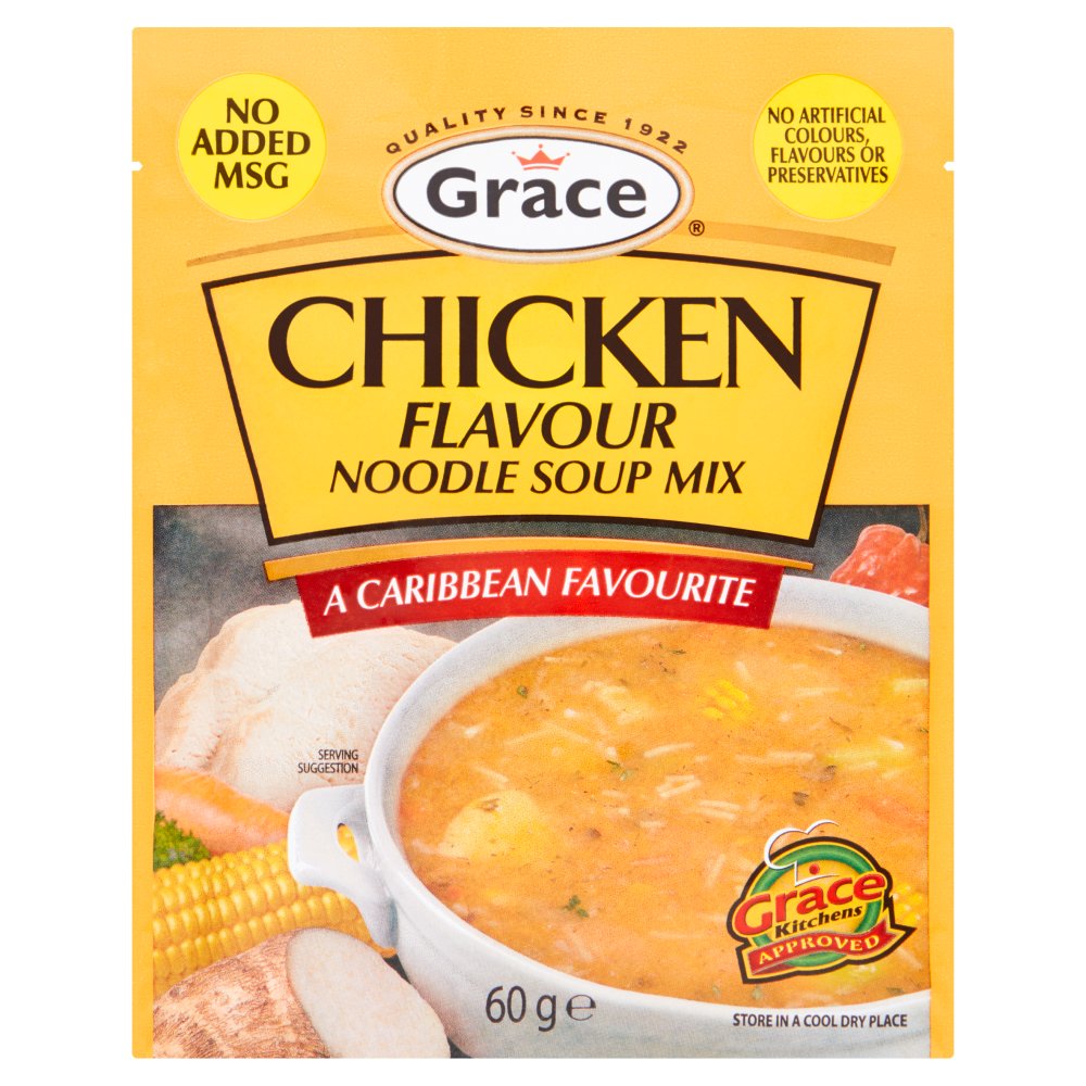 Grace Chicken Flavour Noodle Soup Mix 60g (Pack of 12)