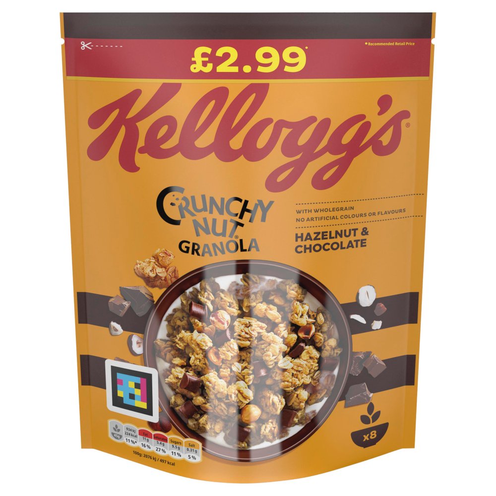 Kellogg's Crunchy Nut Granola Hazelnut & Chocolate 380g (Pack of 6)