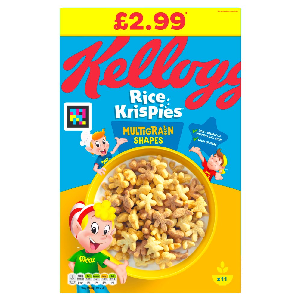 Kellogg's Rice Krispies Multigrain Shapes 350g (Pack of 4)
