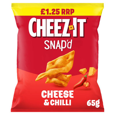 Cheez-It Cheese & Chilli Thin & Crispy Baked Snacks 65g (Pack of 16)