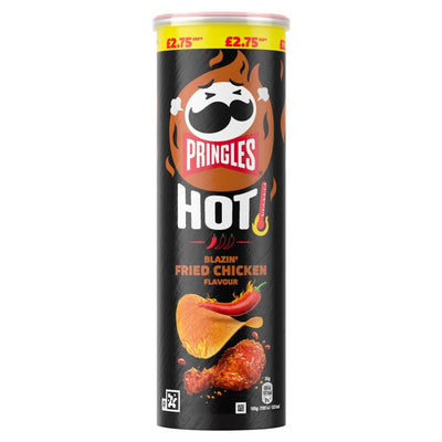 Pringles Hot Blazin' Fried Chicken sharing crisps 160g (Pack of 6)