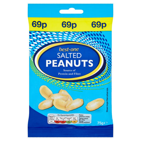 Best-One Salted Peanuts 75g (Pack of 12)
