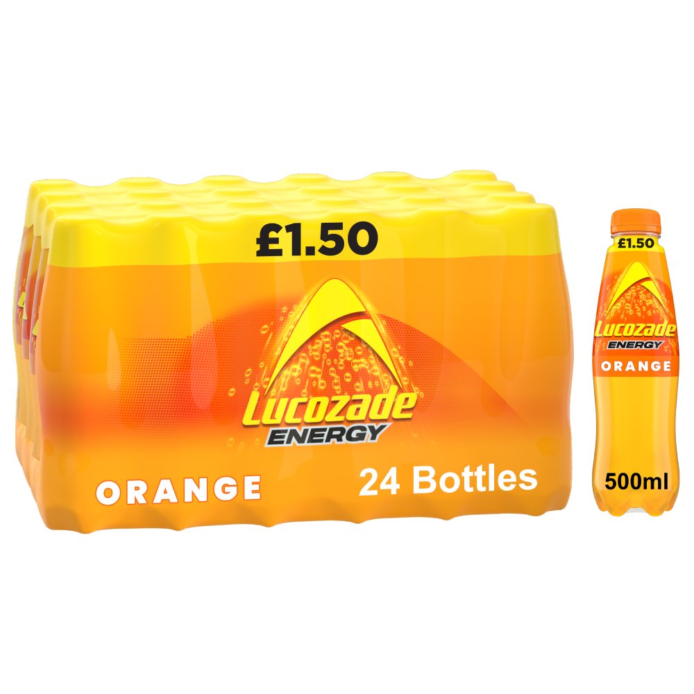 Lucozade Energy Drink Orange 500ml (Pack of 24)