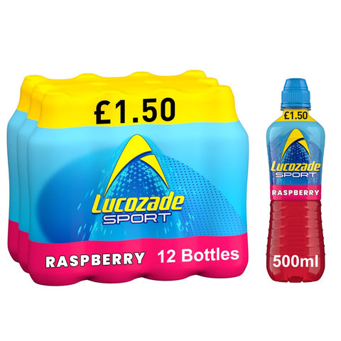 Lucozade Sport Drink Raspberry 500ml (Pack of 12)