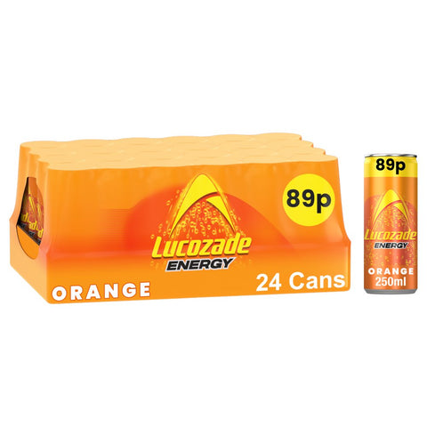 Lucozade Energy Drink Orange 250ml (Pack of 24)