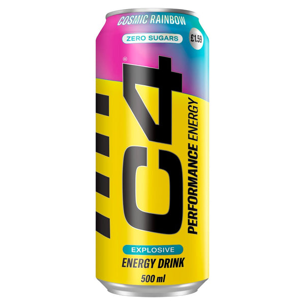 C4 Performance Energy Cosmic Rainbow Energy Drink 500ml (Pack of 12)
