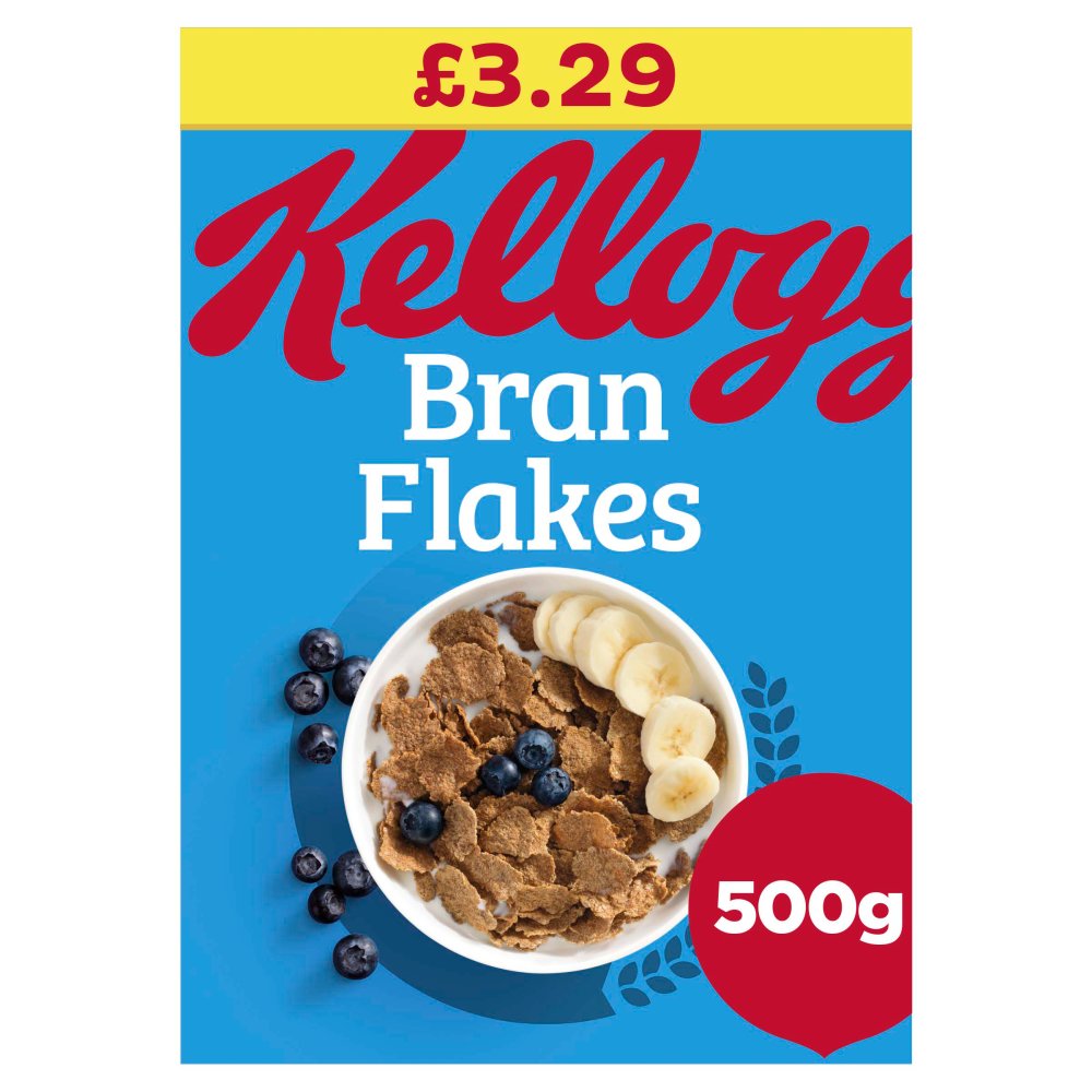 Kellogg's Bran Flakes Breakfast Cereal 500g (Pack of 6)