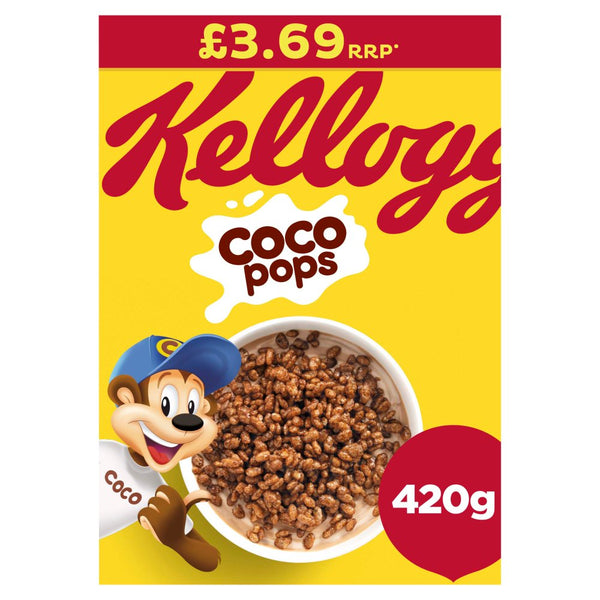 Kellogg's Coco Pops Breakfast Cereal 420g (Pack of 6)