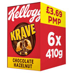 Kellogg's Krave Chocolate Hazelnut Flavour Cereal 410g (Pack of 6)