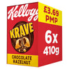 Kellogg's Krave Chocolate Hazelnut Flavour Cereal 410g (Pack of 6)