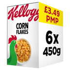 Kellogg's Corn Flakes Breakfast Cereal 450g ( pack of 6 )