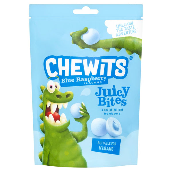 Chewits Blue Raspberry Flavour Juicy Bites 115g (Pack of 10)