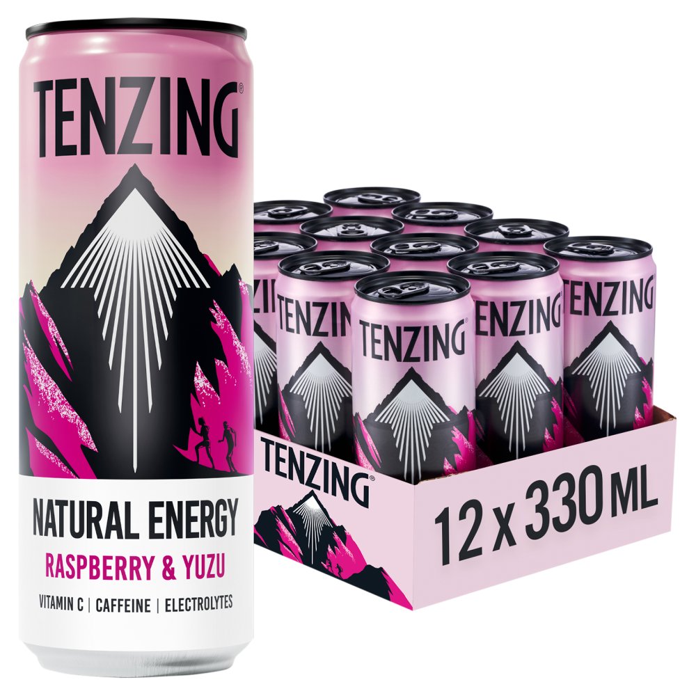 Tenzing Raspberry & Yuzu Natural Energy 12 x 330ml