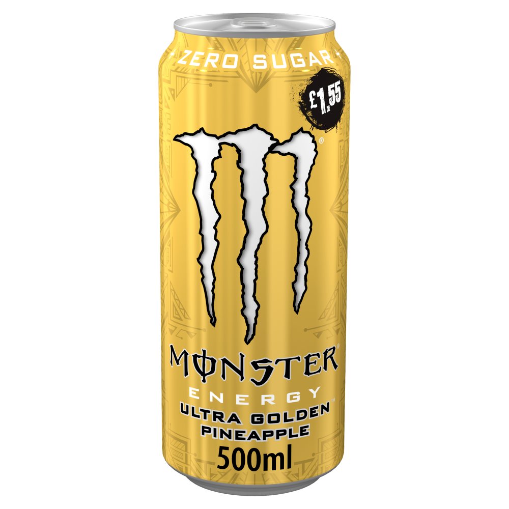 Monster Ultra Gold Energy Drink 500ml (Pack of 12)