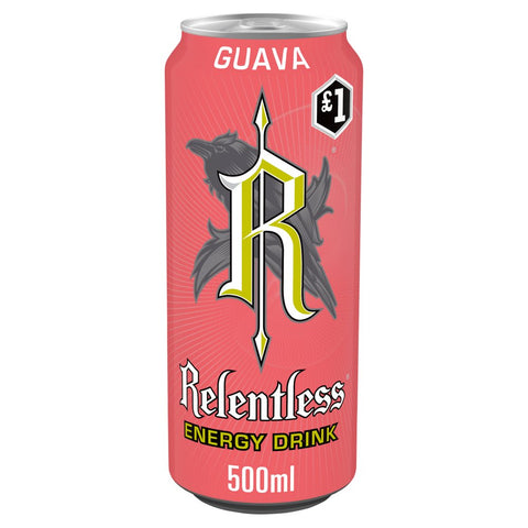 Relentless Guava Energy Drink 500ml (Pack of 12)