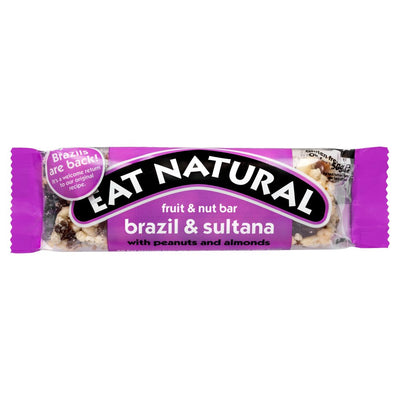 Eat Natural Fruit & Nut Bar Brazil & Sultana 50g (Pack of 12)