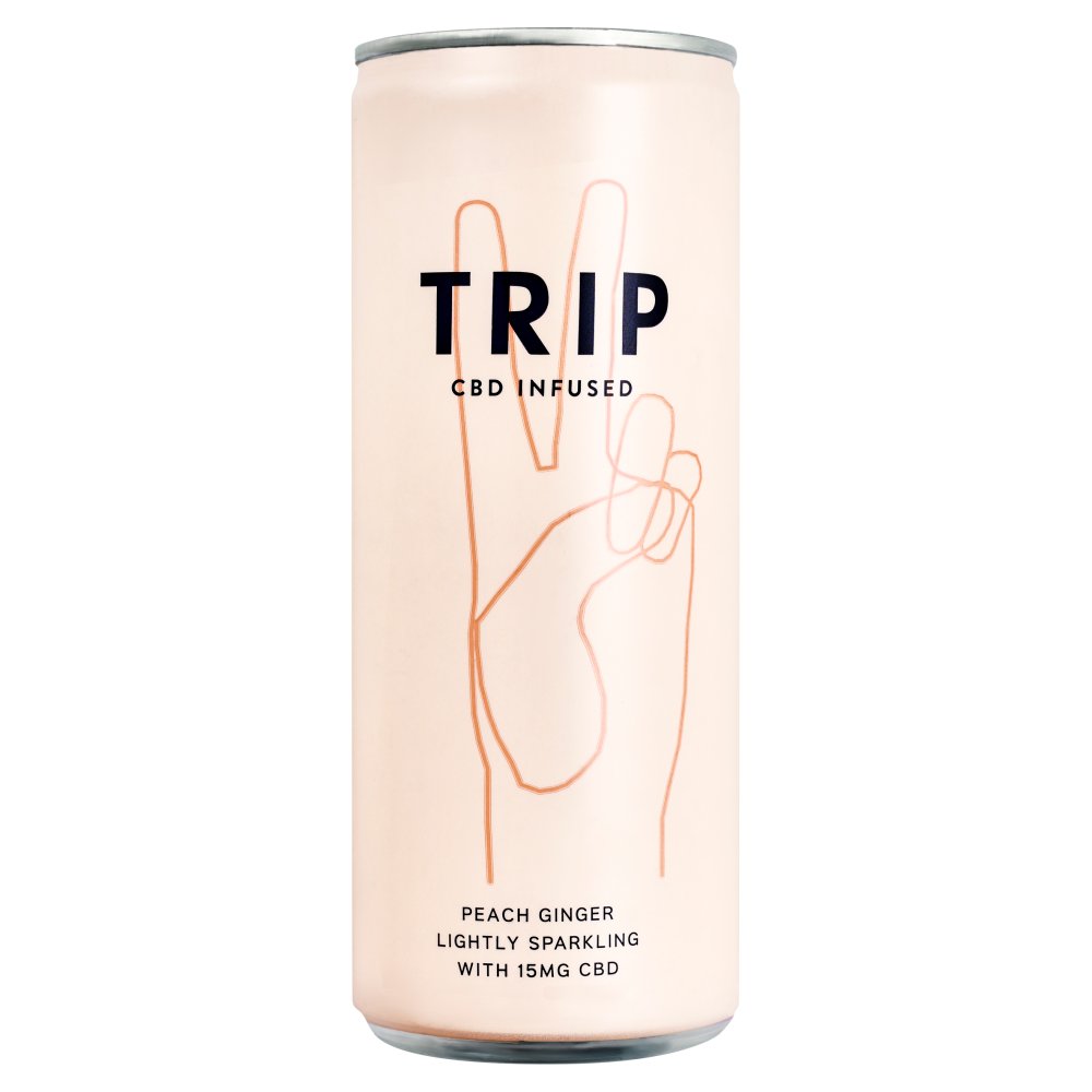 TRIP Premium CBD Infused Peach Ginger 250ml (Pack of 12)