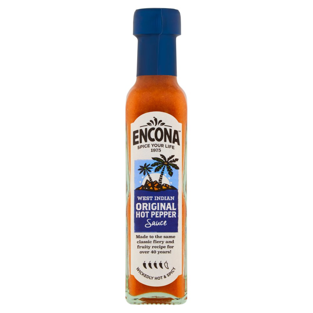 Encona West Indian Original Hot Pepper Sauce 142ml (Pack of 6)