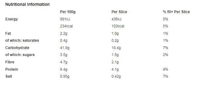 Kingsmill 50/50 Thick Bread 800g (Pack of 1)