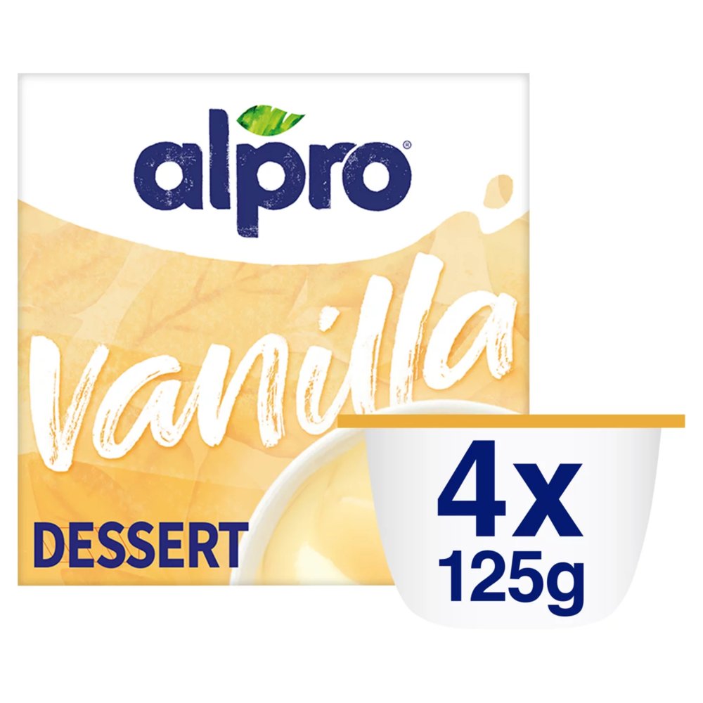 Alpro Vanilla Dairy Free Vegan Soya Dessert 4x125g (Pack of 1)