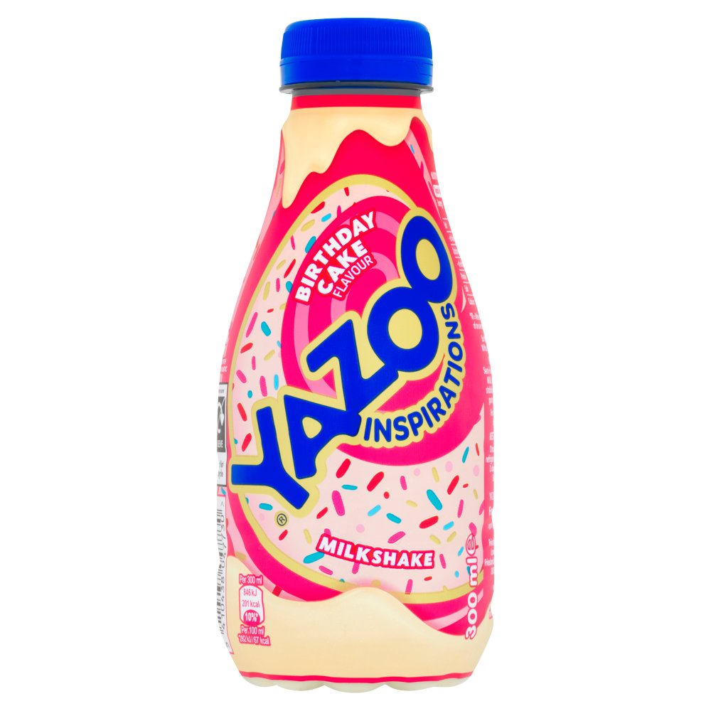 YAZOO Inspirations Birthday Cake Flavour Milkshake 300ml (Pack of 12)