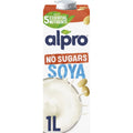 Alpro Soya No Sugar Long Life Dairy Free Drink 1L (Pack of 8)
