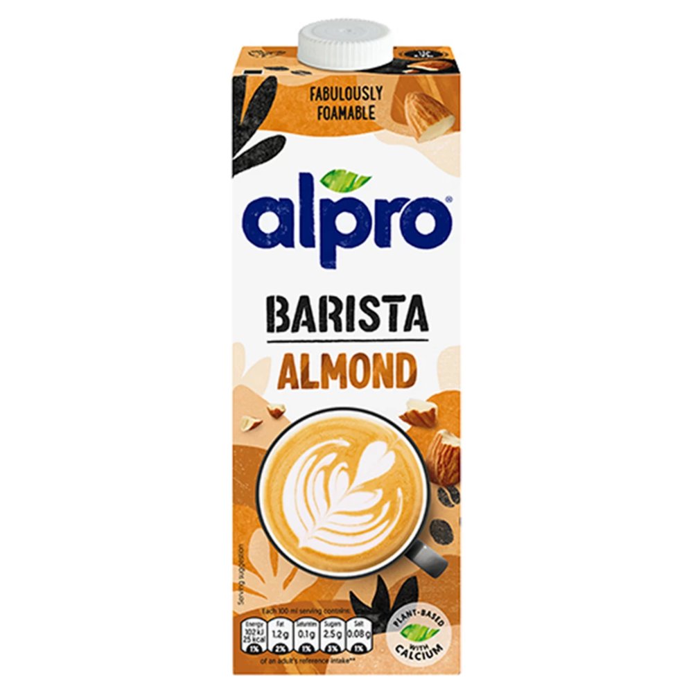 Alpro Barista Almond Long Life Dairy Free Drink 1L (Pack of 12)