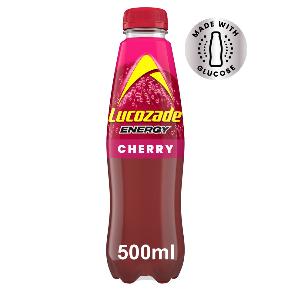 Lucozade Energy Drink Cherry 500ml (Pack of 12)