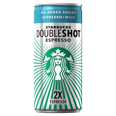 Starbucks Doubleshot Espresso No Added Sugar Iced Coffee 200m (Pack of 12)