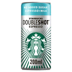 Starbucks Doubleshot Espresso No Added Sugar Iced Coffee 200ml (Pack of 12)