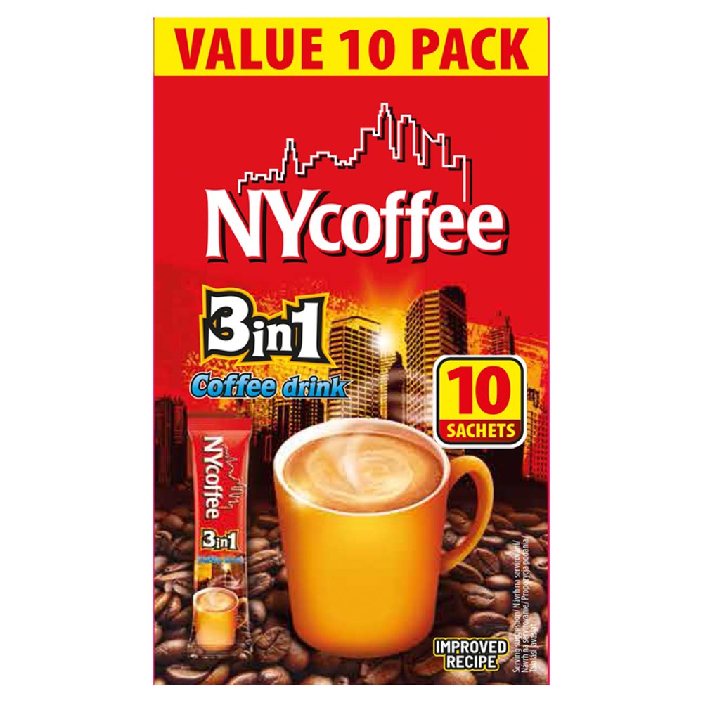 Nycoffee 3 in 1 Coffee Drink 140g (Pack of 10)