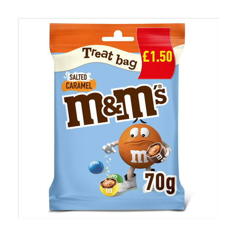 M&M's Salted Caramel Chocolate Treat Bag 70g (Pack of 16)