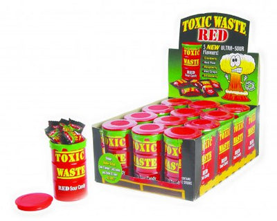 Toxic Waste Candy Dynamics Red Sour Candy 42g (Pack of 12)