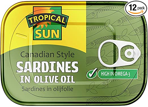 Tropical Sun Canadian Sardines In Olive Oil 106g (Pack of 12)