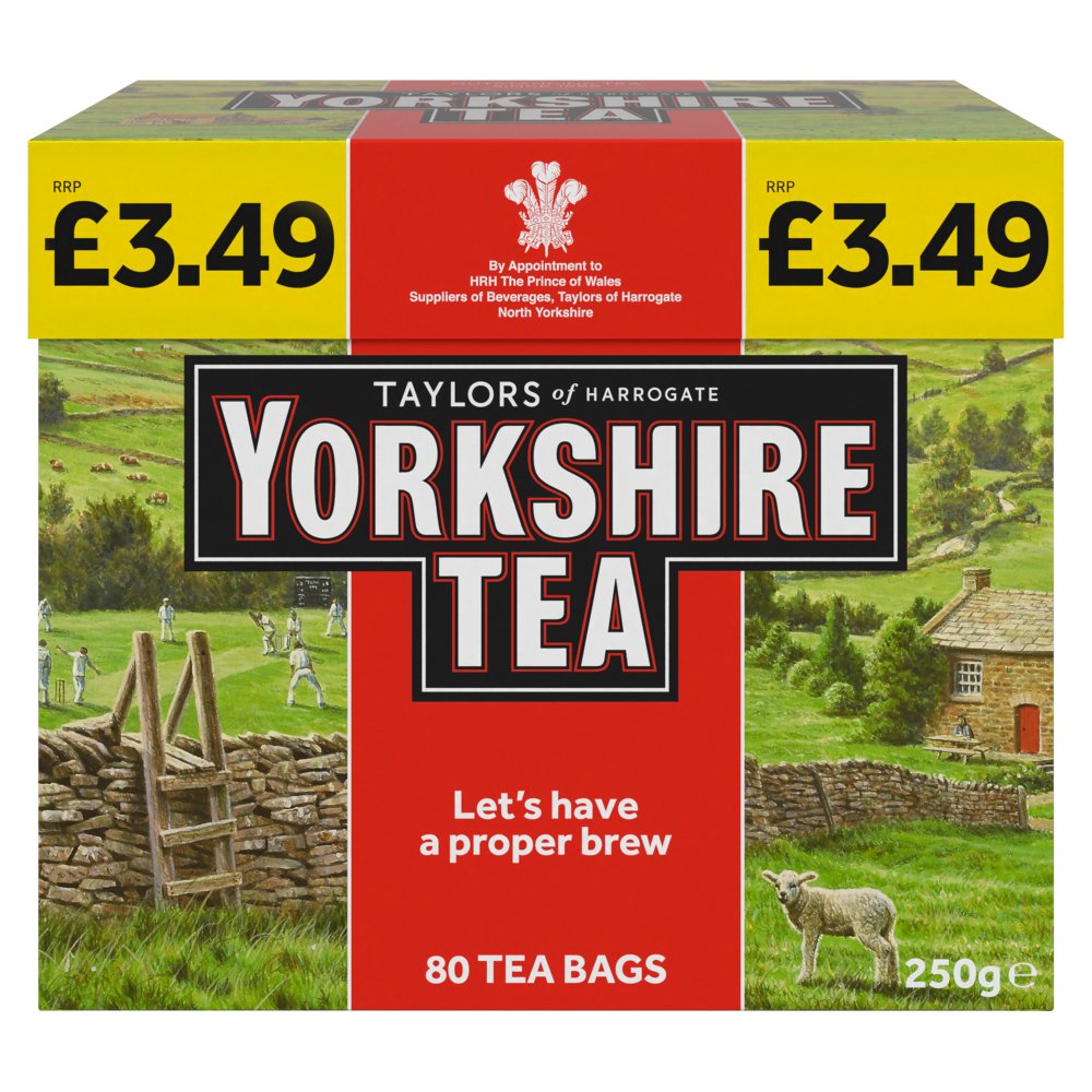 Taylors of Harrogate Yorkshire Tea 80 Tea Bags 250g (Pack of 5)