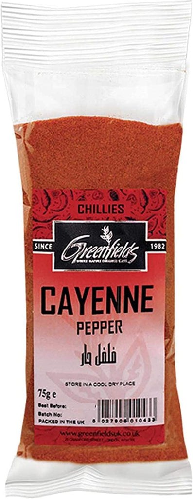 Greenfields Cayenne Pepper 75g (Pack of 12)