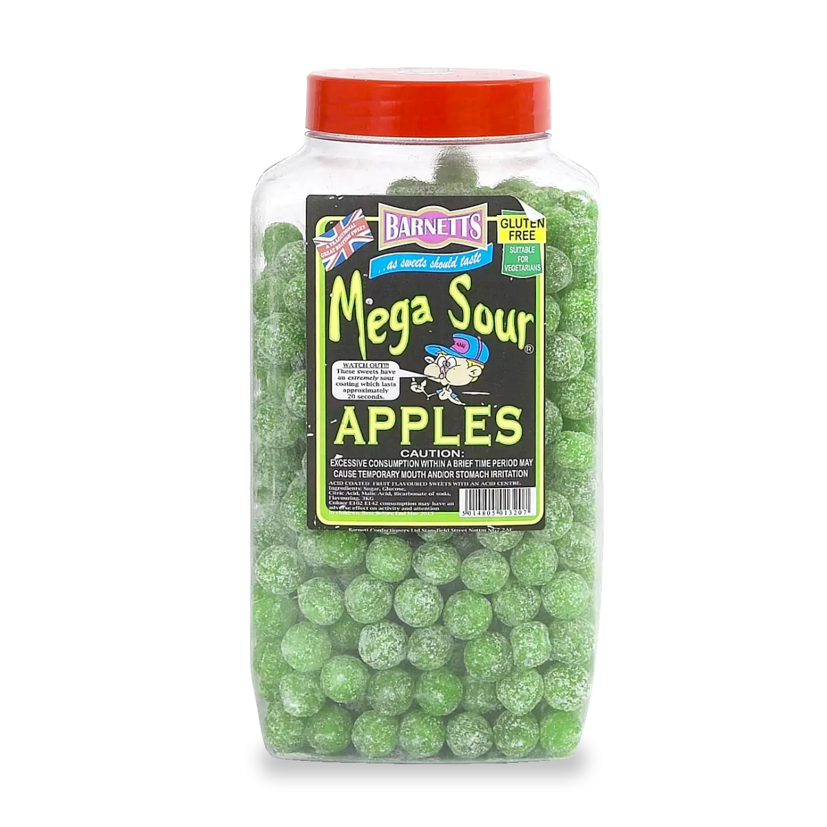 Barnetts Mega Sour Apple Jar 3kg (Pack of 1)