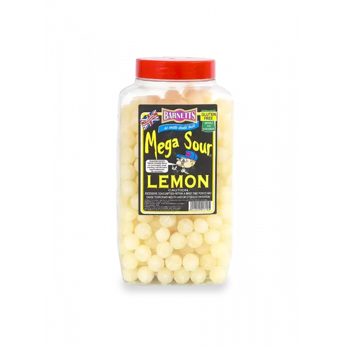 Barnetts Mega Sour Lemon Jar 3kg (Pack of 1)
