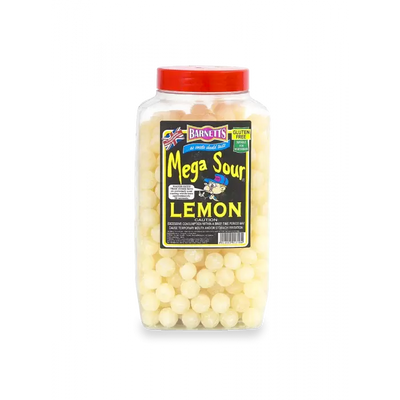 Barnetts Mega Sour Lemon Jar 3kg (Pack of 1)