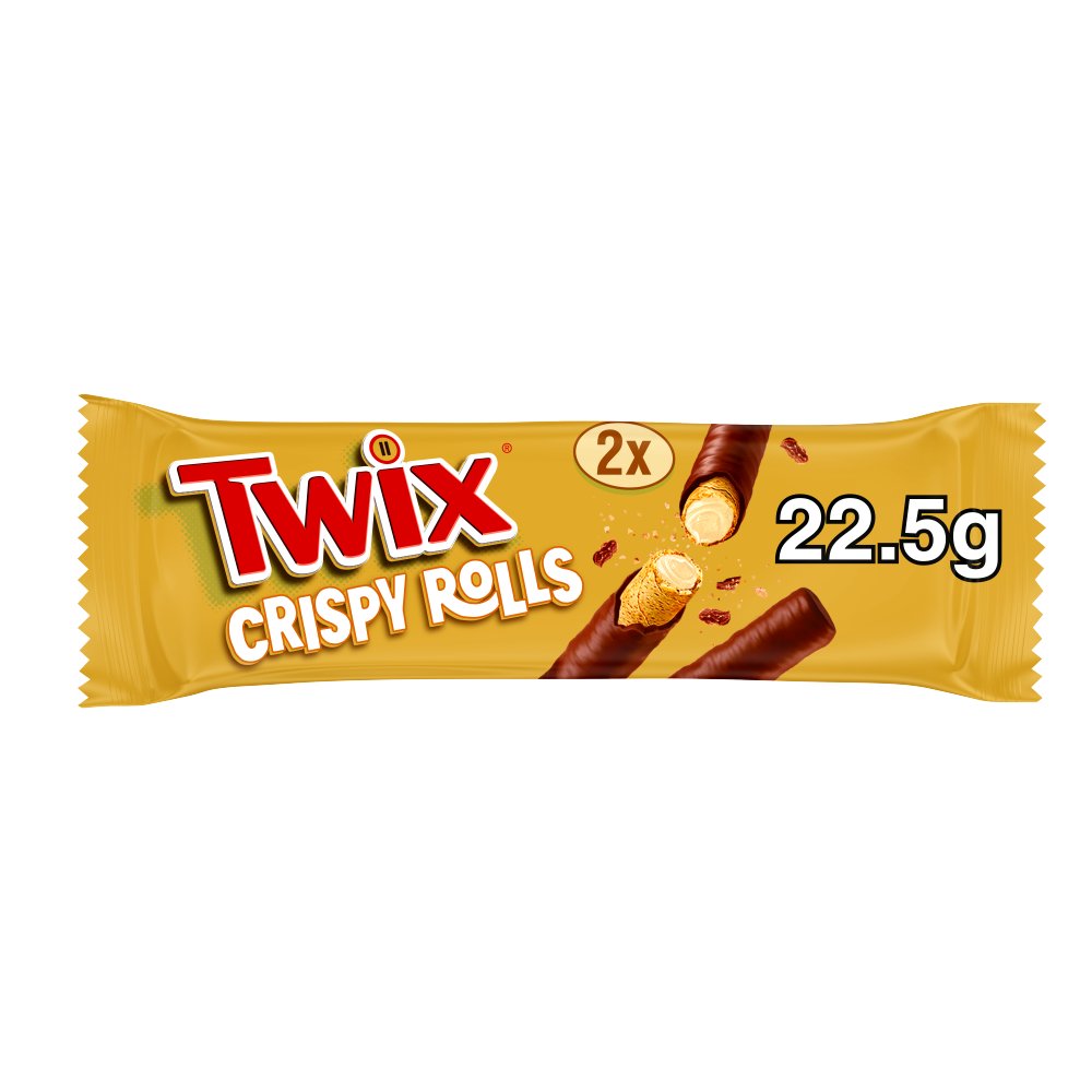 Twix Chocolate & Caramel Crispy Rolls 22.5g (Pack of 24)