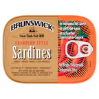 Brunswick Canadian Style Sardines in Louisiana Hot Sauce 106g (Pack of 12)