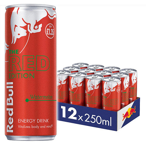 Red Bull Energy Drink, Red Edition, 250ml (Pack of 12)
