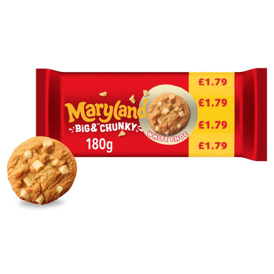 Maryland White Choc 180g (Pack of 8)